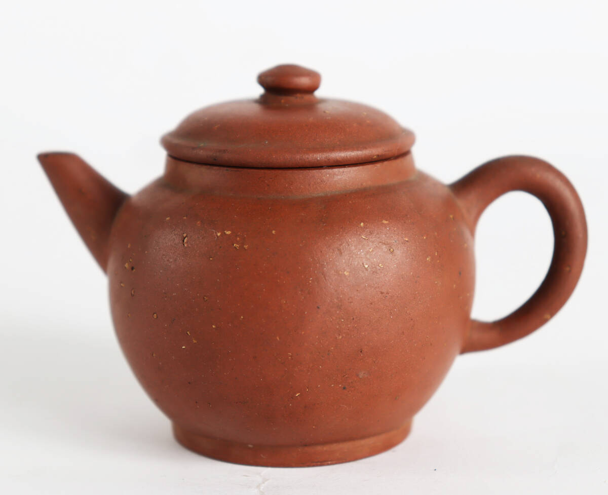 中国古玩 唐物 朱泥梨皮手急須（煎茶壷宜興紫砂孟臣