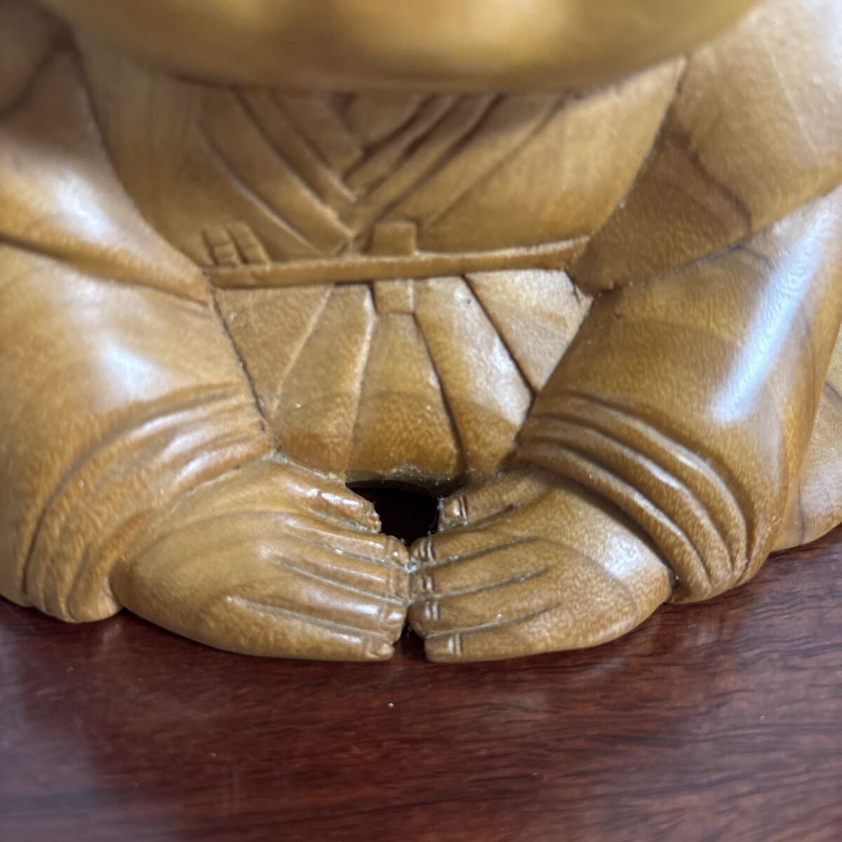 木彫 福助像 縁起物 招福