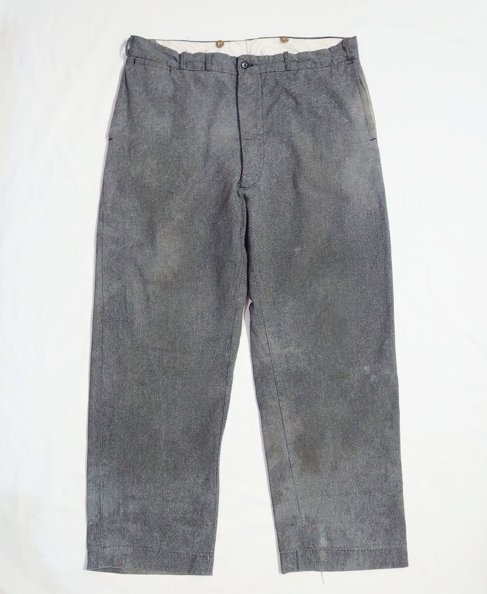 40s〜50sブラックシャンブレーパンツ ごま塩 40s 50sブラック