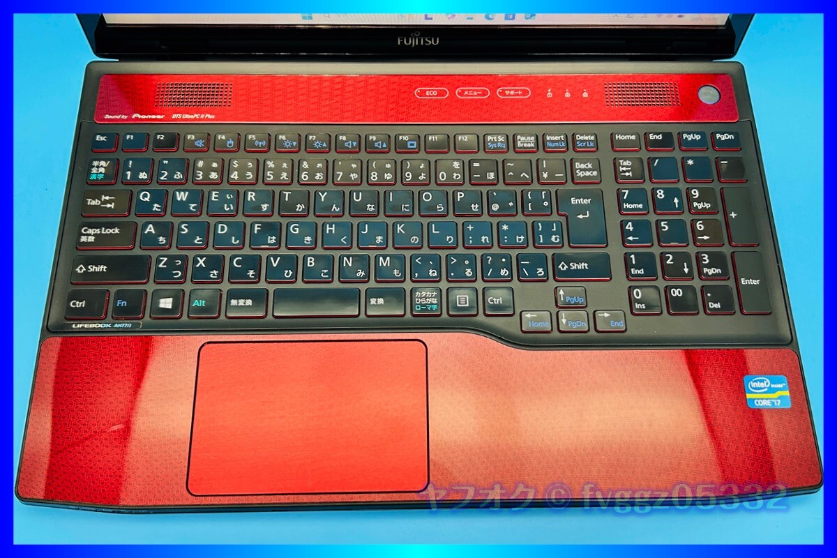 FUJITSU ノートPC AH77/G ワインRED 爆速SSD 高速i7 Amazon.co.jp