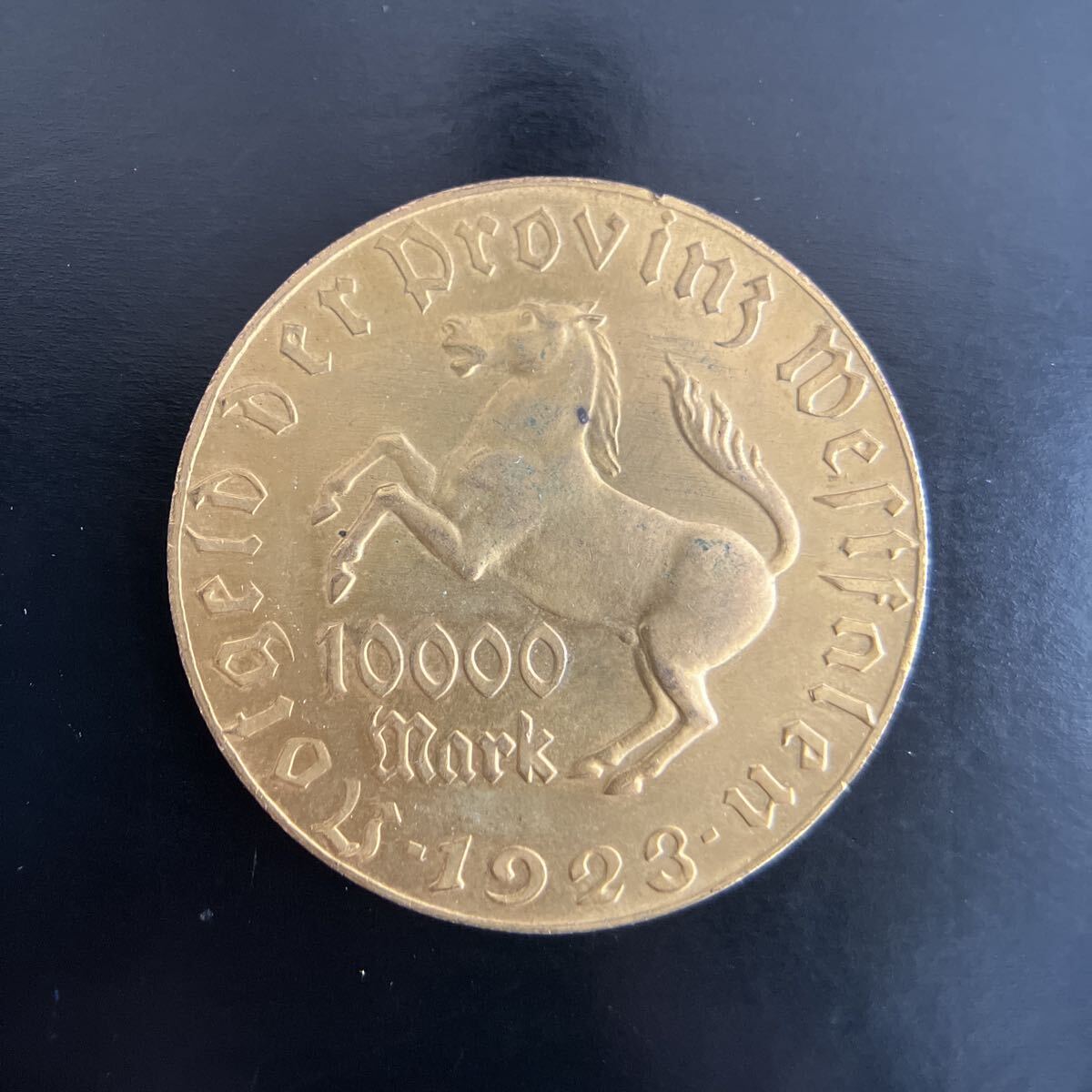 ① 1923年 ドイツ ヴェストファーレン州発行 10000マルク 緊急貨幣