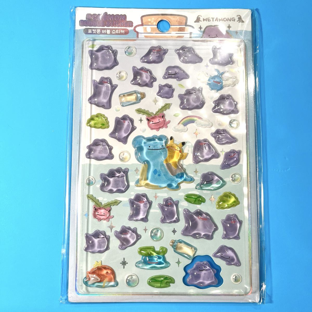 ポケモン 韓国 ぷくぷく ボンボンドロップ シール ステッカー メタモン