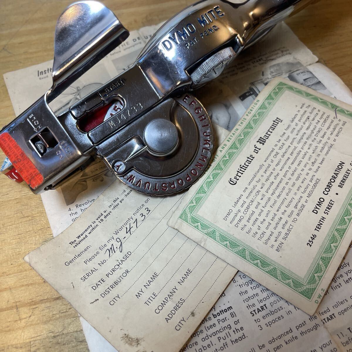 □製品保証□【機関良・美品】ダイモ テープライター M-3 DYMO 184-2