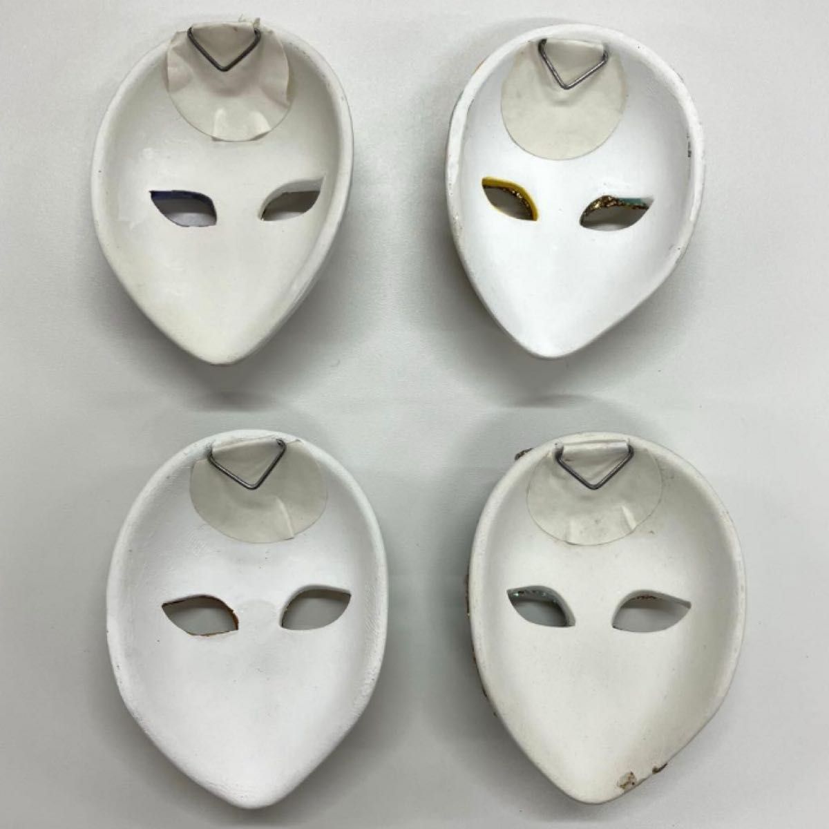 ベネチアンマスク 仮面 壁掛け 陶器 4個セット イタリア製 インテリア