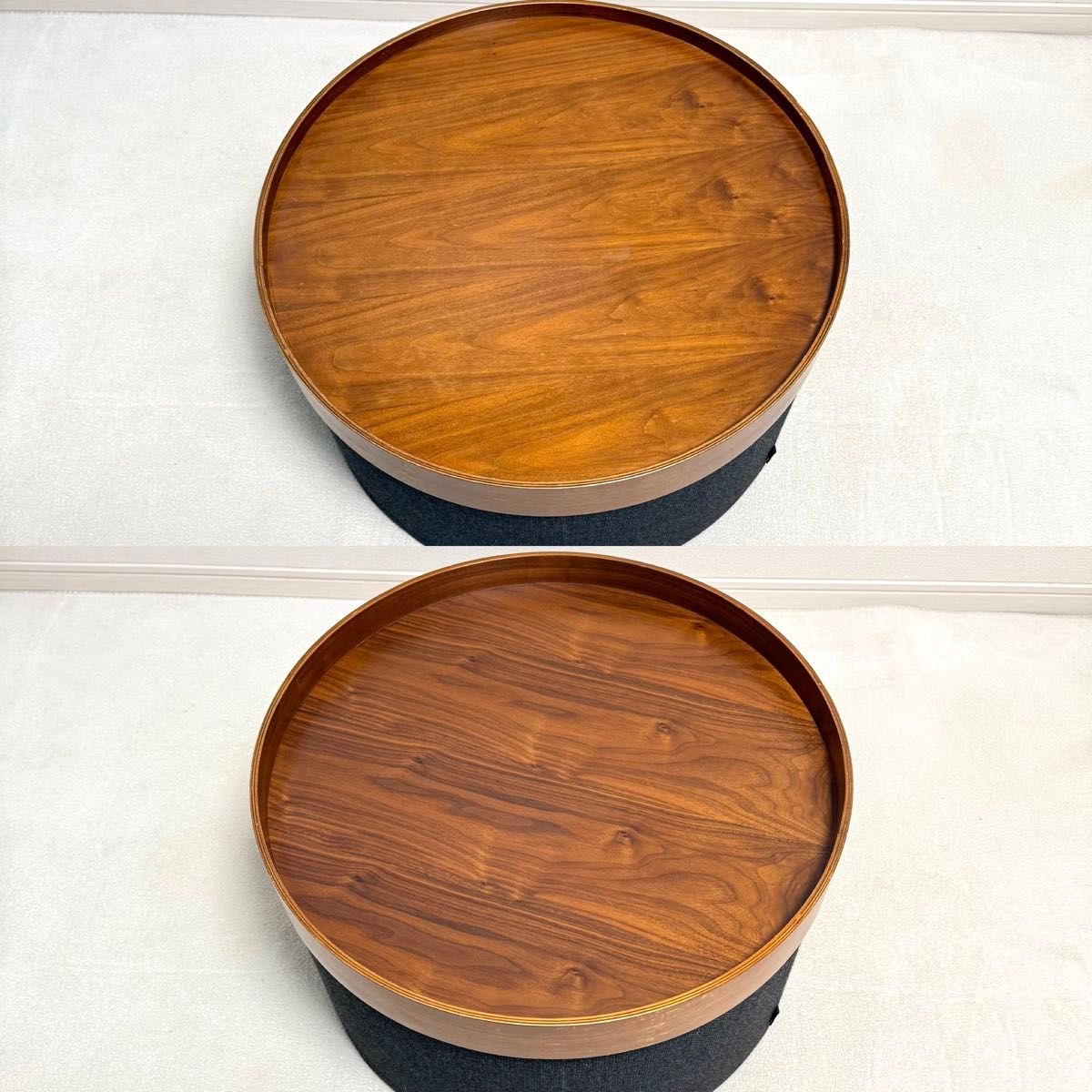 アクタス ドラムスパフ スツール ウォールナット サイドテーブル