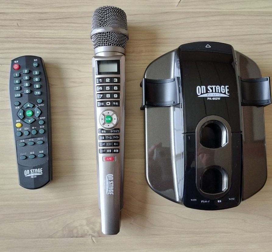 マイク2本パーソナルカラオケ オンステージ PK-902W PK-D102 マイク2本