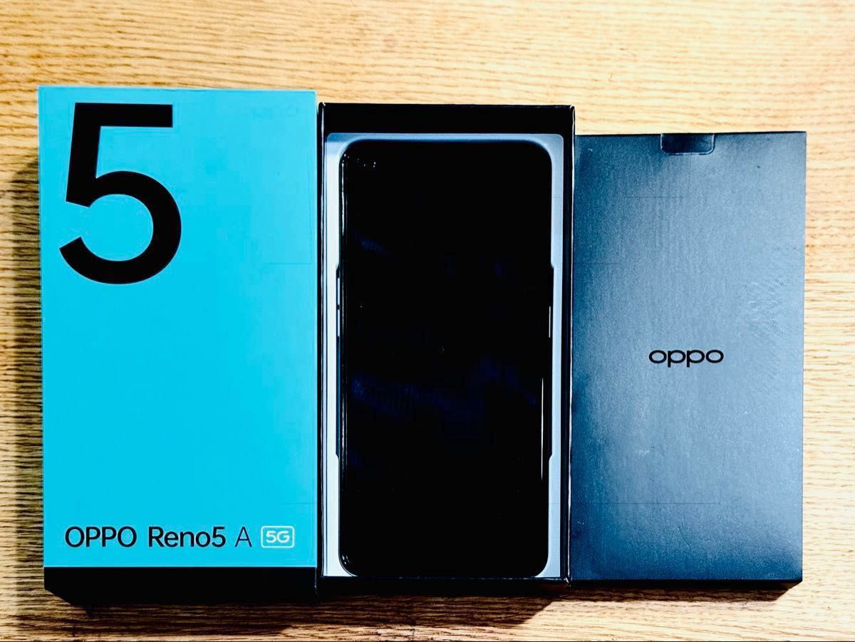 美品】OPPO Reno5 A 5G アイスブルー SIMフリー スマートフォン SIM