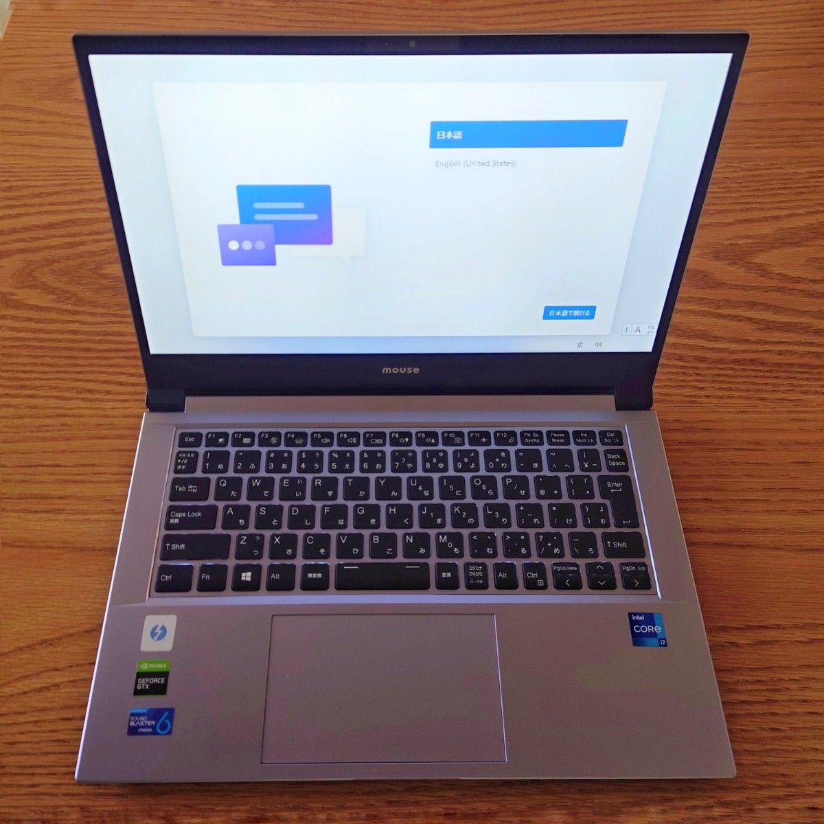 mouse DAIV4n 11世代 Core-i7-1165G7 GTX1650ti メモリ16GB SSD500GB