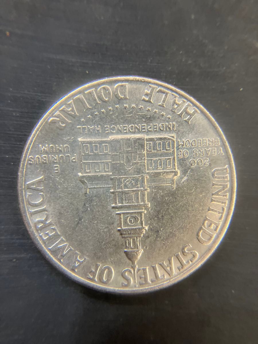 アメリカ 200周年記念 ケネディハーフダラー コインキーホルダー 1776