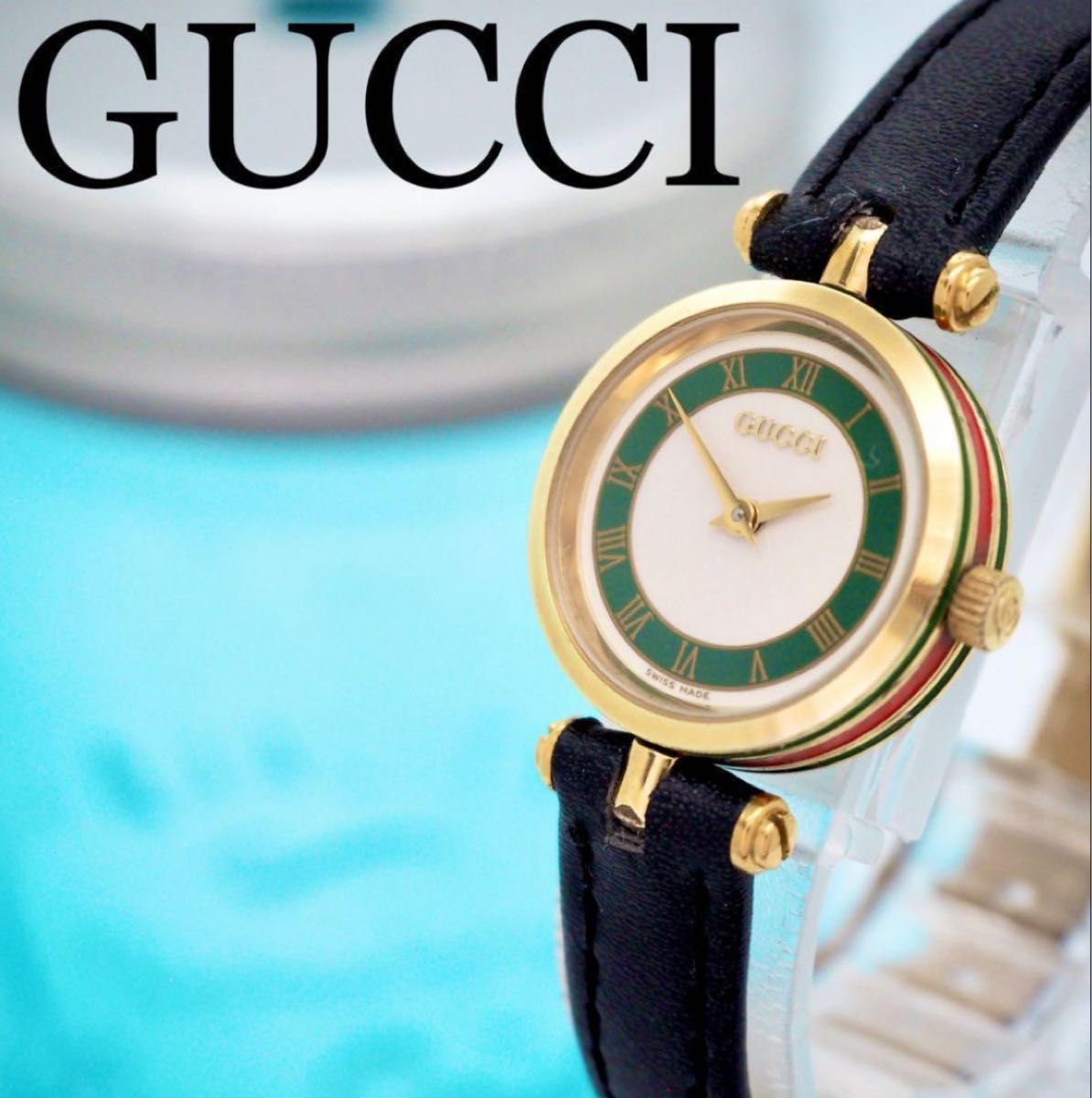 ジャンク品】GUCCI グッチ シェリーライン ホワイト文字盤 クオーツ