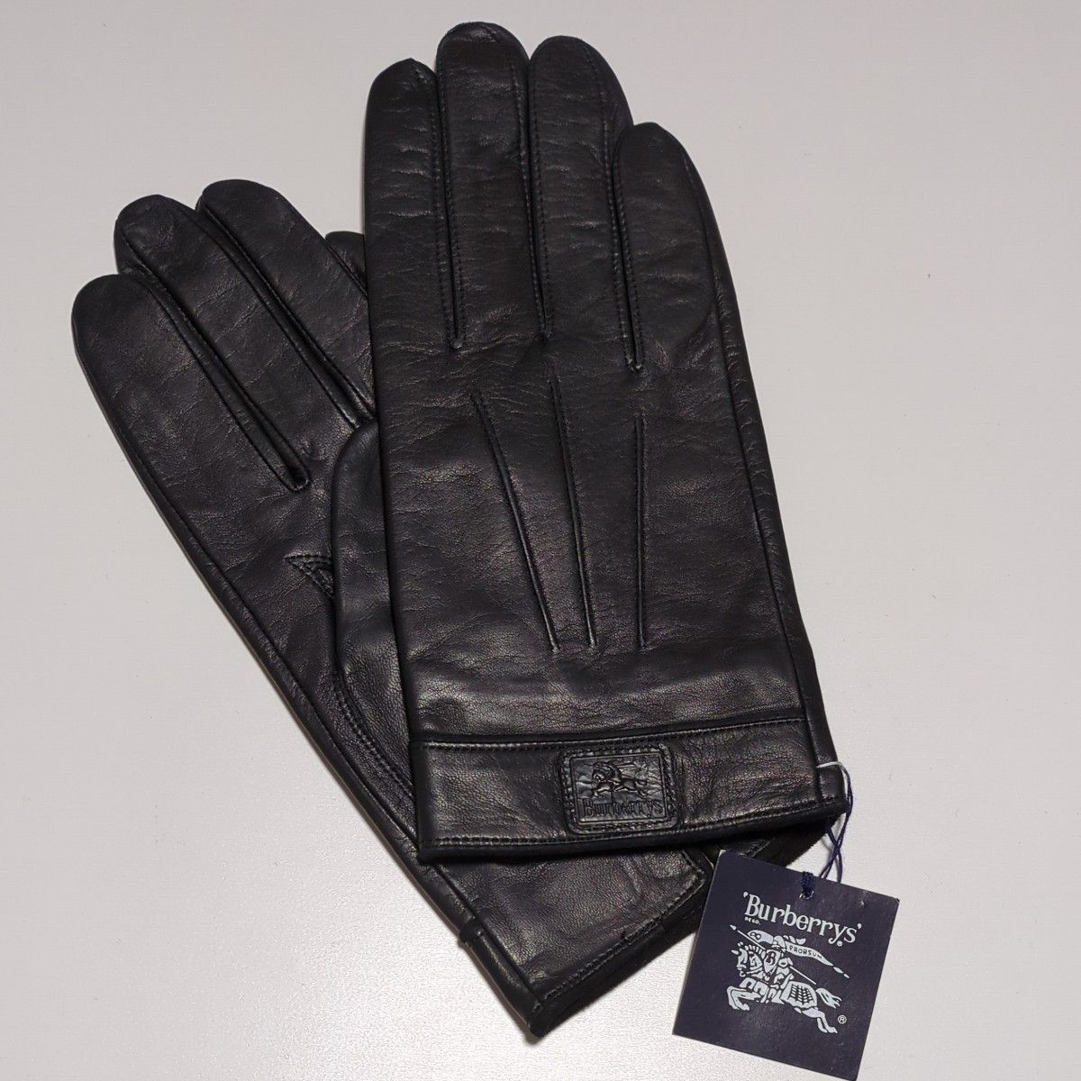 未使用品 タグ付き】BURBERRY ブラックレーベル 羊革手袋 黒 未使用品