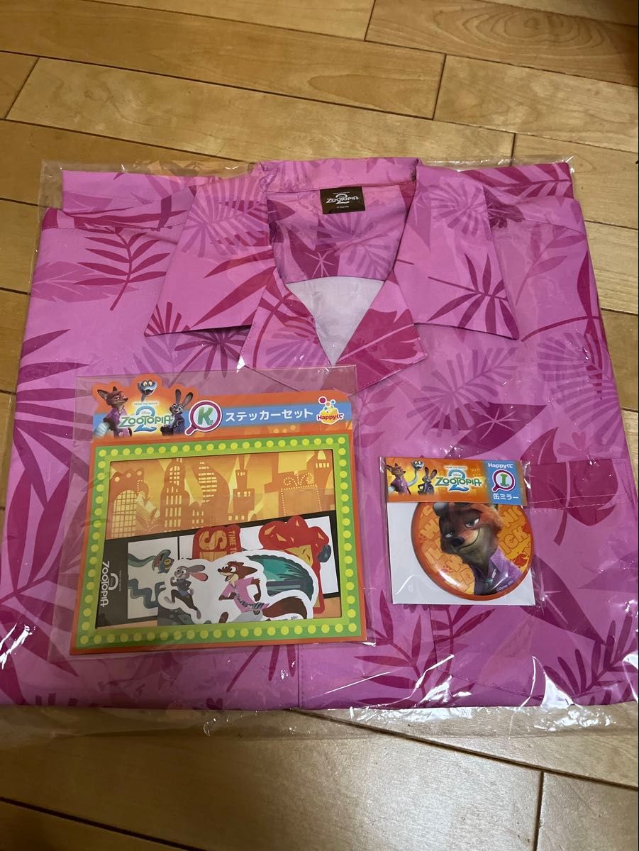 ズートピア2 Happyくじ B賞 アロハシャツ I賞 缶ミラー K賞