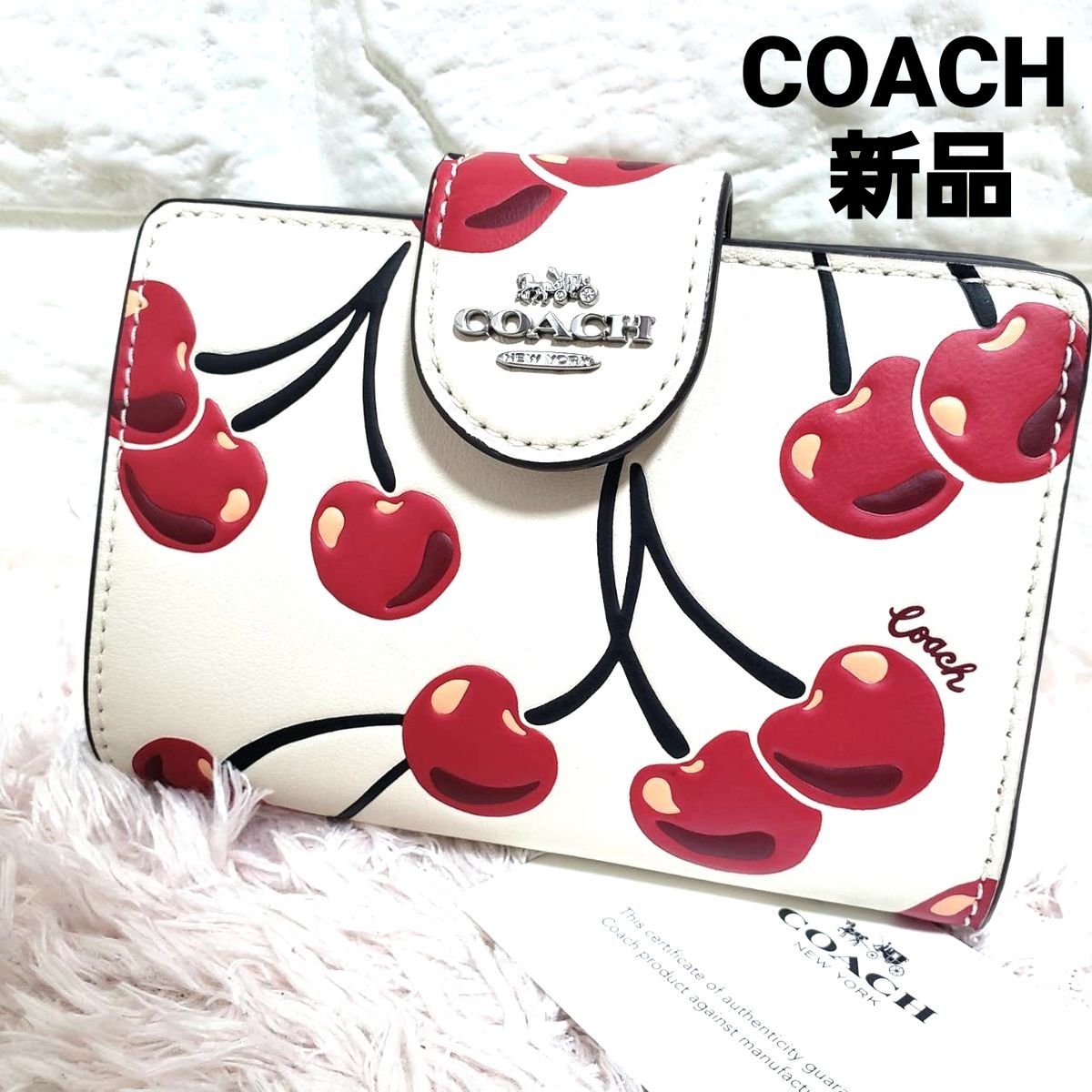 COACH コーチ チェリー さくらんぼ 折り財布 2つ折り財布 新品未使用