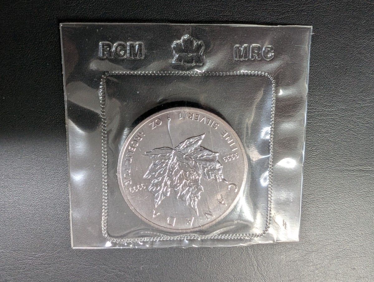 1989年 メイプルリーフ銀貨 1オンス 純銀 2枚セット 1989年 メイプル