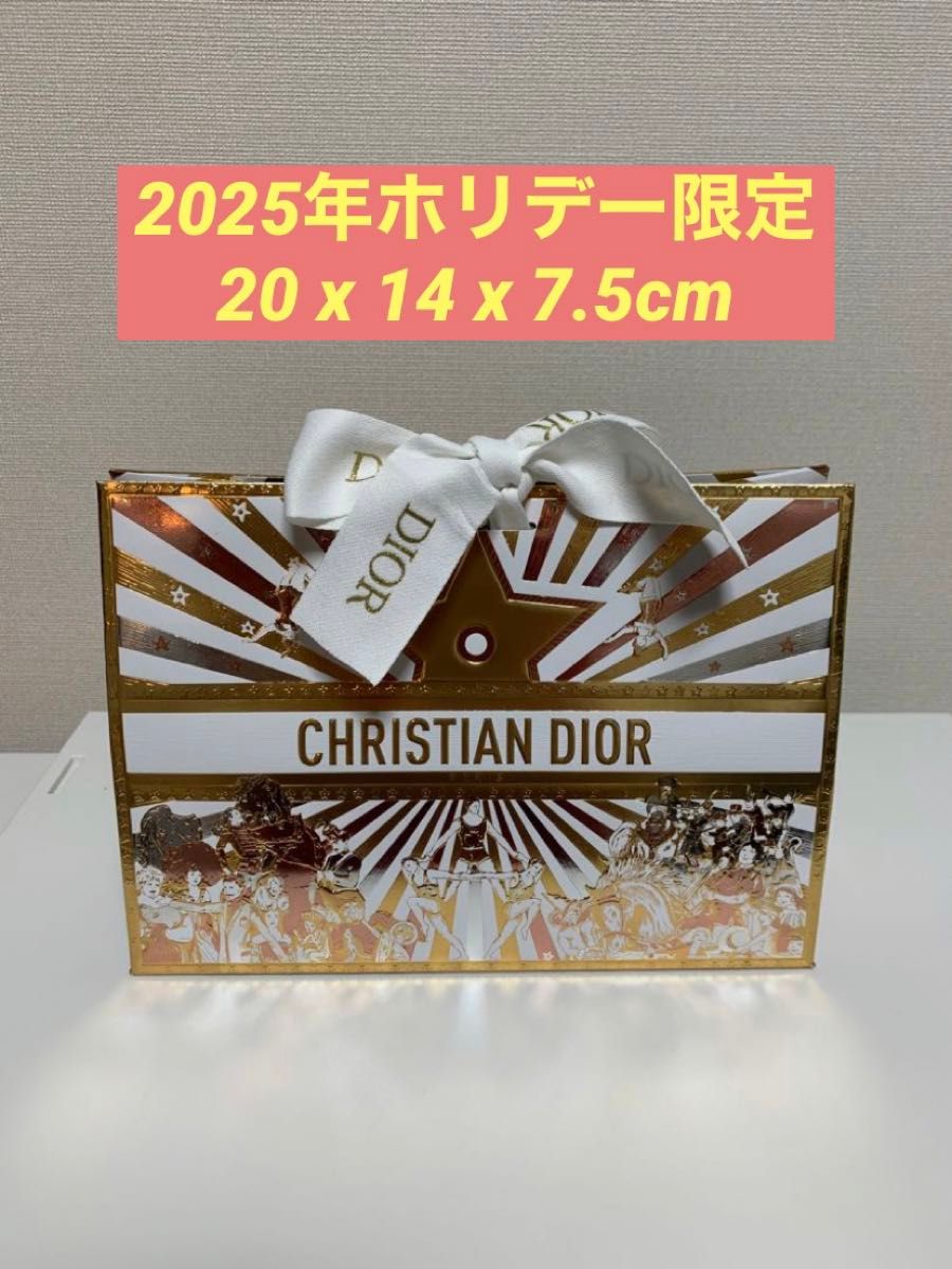 DIOR ディオール ギフト袋 ショップ袋リボン付き 2025ホリデー限定