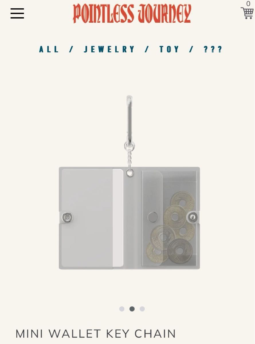 新品未開封 pointless journey MINI WALLET KEY CHAIN 常田大希