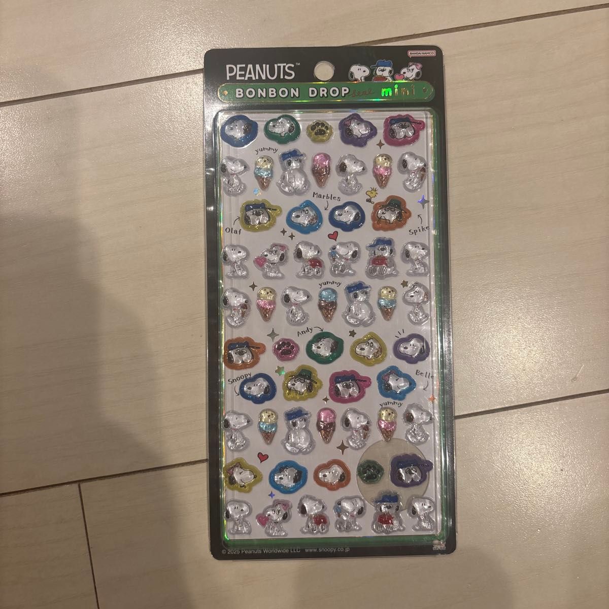 正規品】PEANUTS スヌーピーボンボンドロップシールミニ4種類セット
