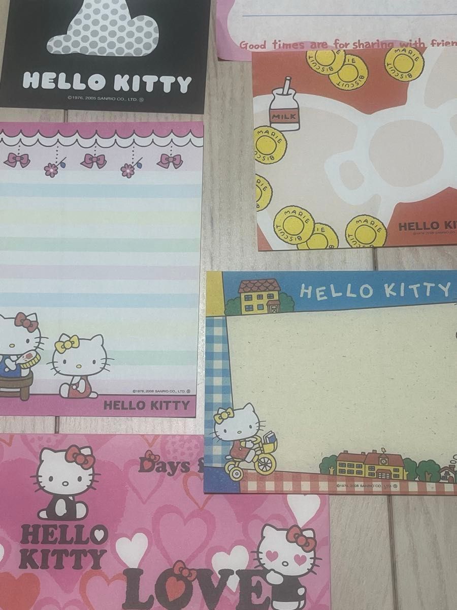 希少廃盤品】昭和と平成サンリオ ハローキティ メモ帳バラ売りレトロ