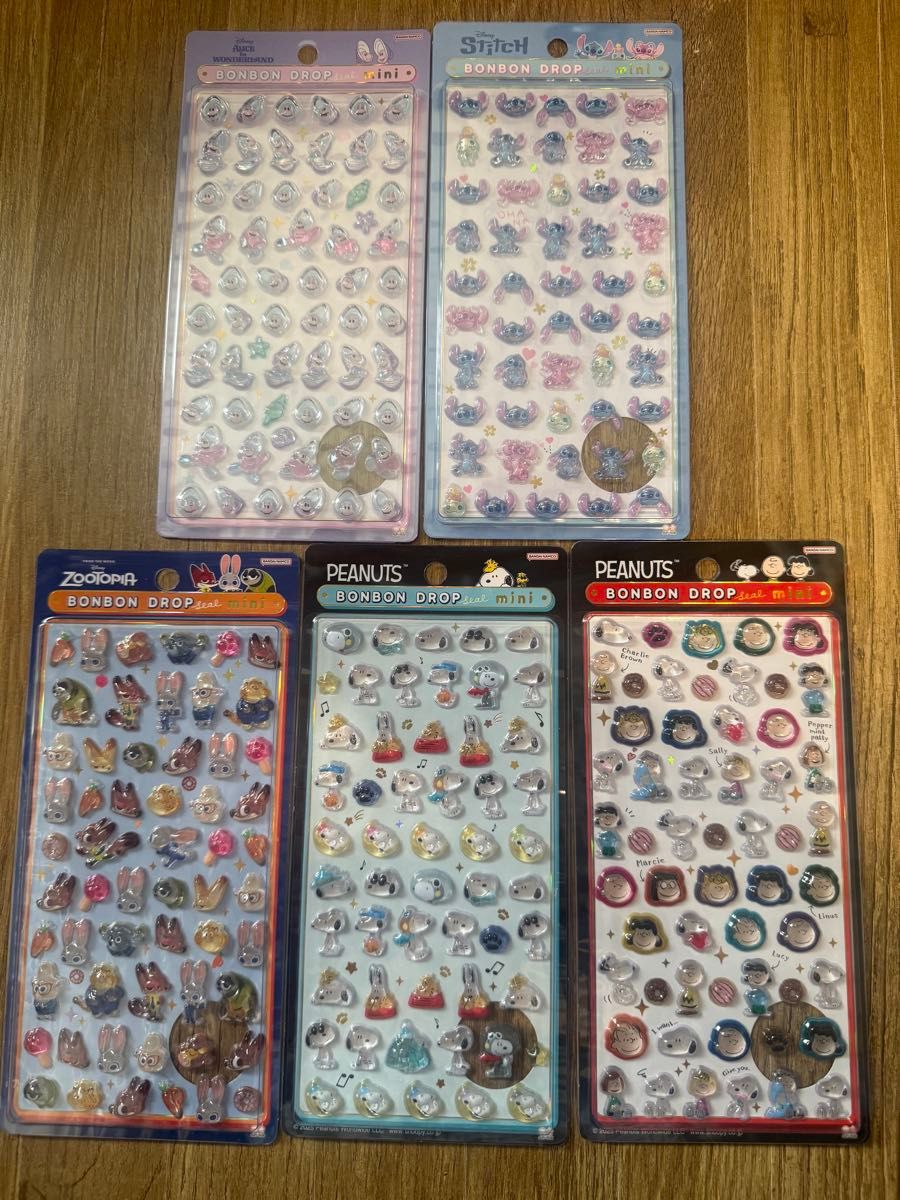 ボンボンドロップシール ディズニー スヌーピー ボンドロ mini 12種