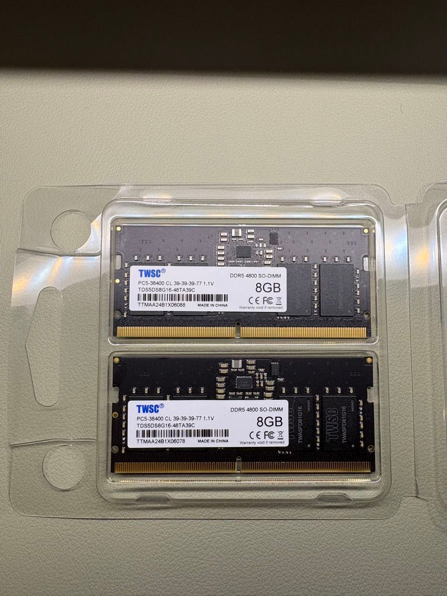 TWSC DDR5 4800 SO-DIMM 8GB PC5-38400 ノートPC用メモリ 2枚組｜Yahoo