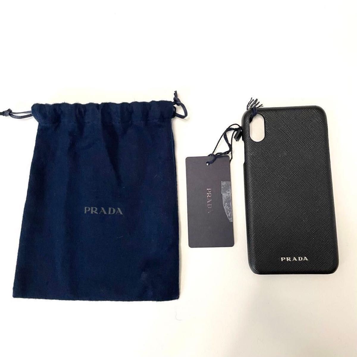 PRADA プラダ iPhoneケース XS max ブラック サフィアーノレザー