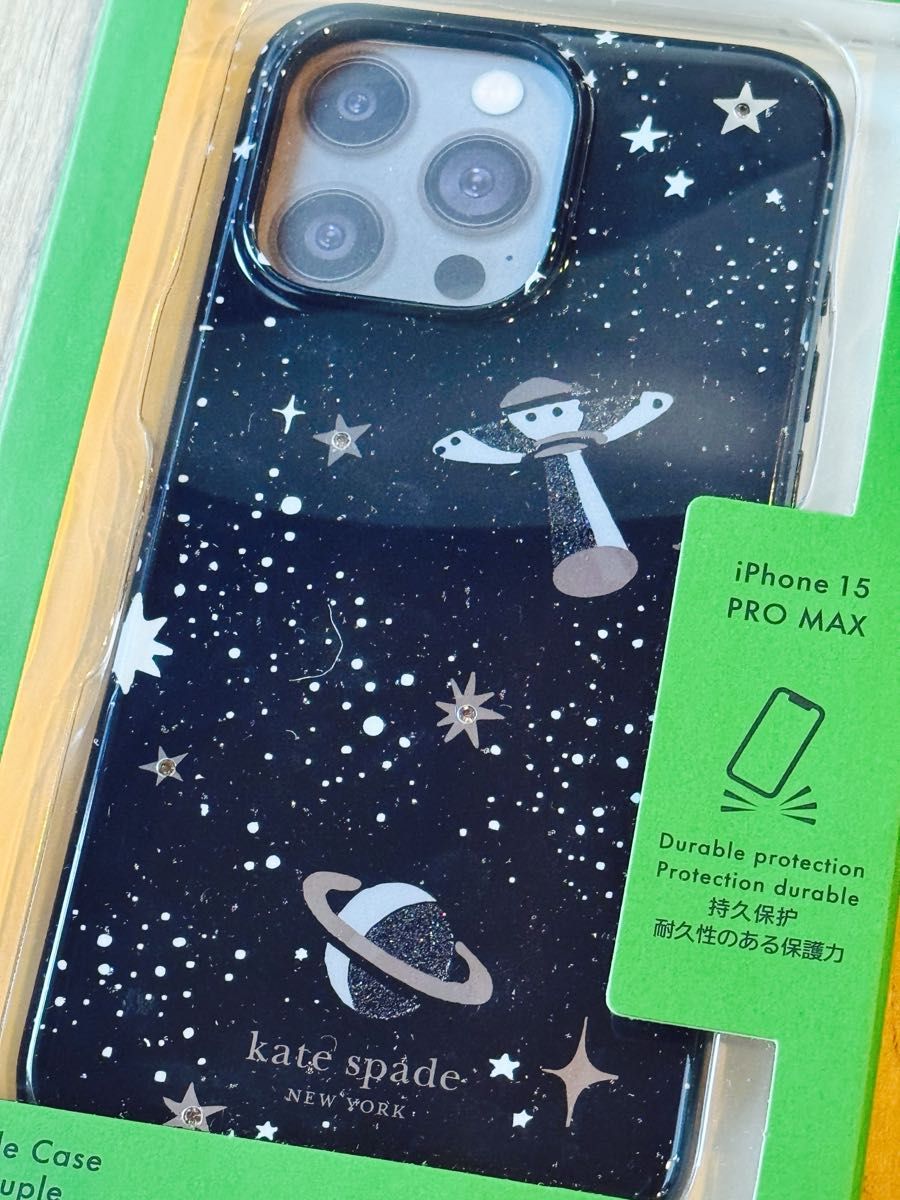 ケイトスペード】スターリー スカイ iPhoneケース15proケース ブラック
