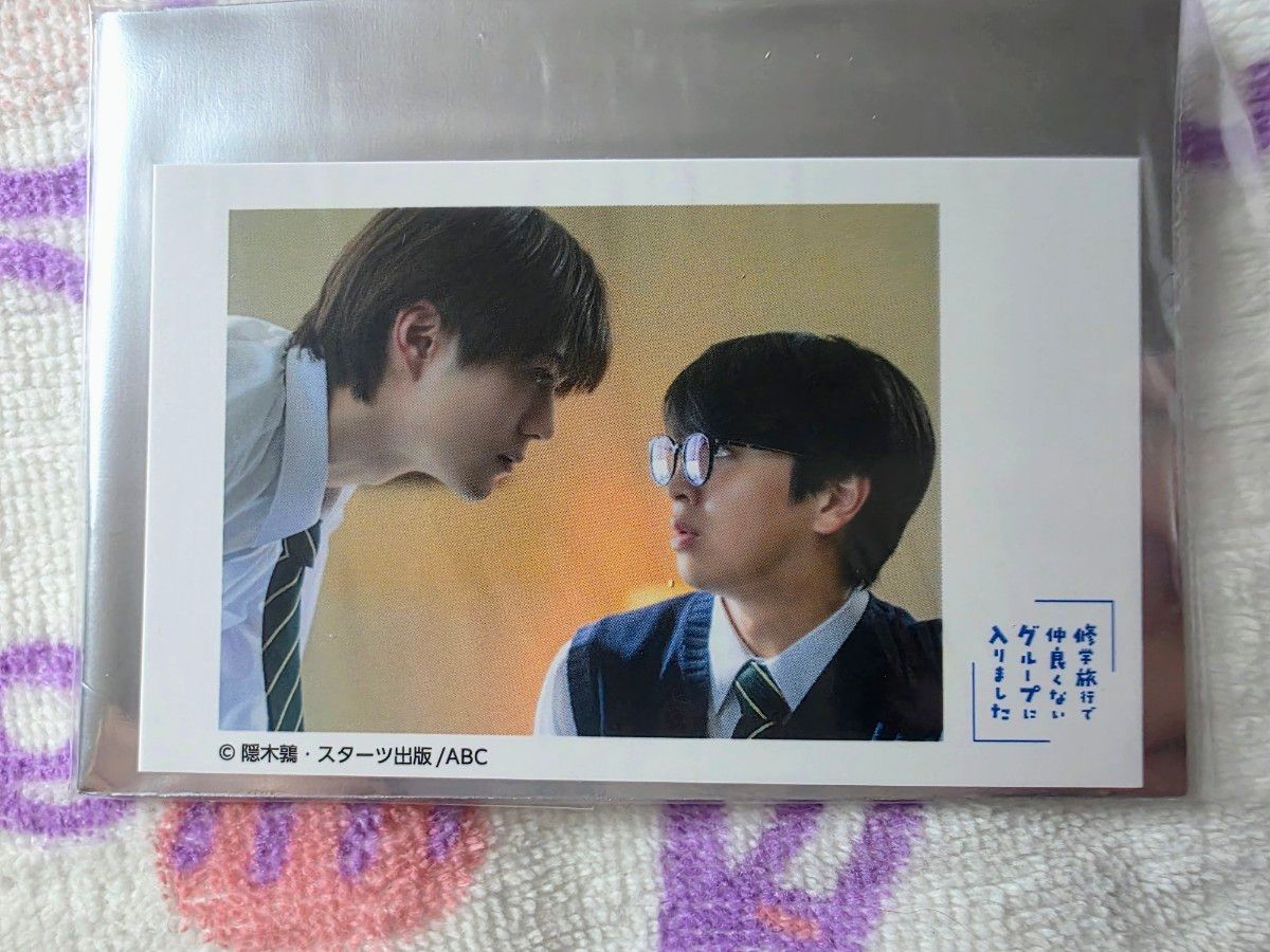 修仲 渡会 日置 チェキ風トレカ BL 修学旅行で仲良くないグループに