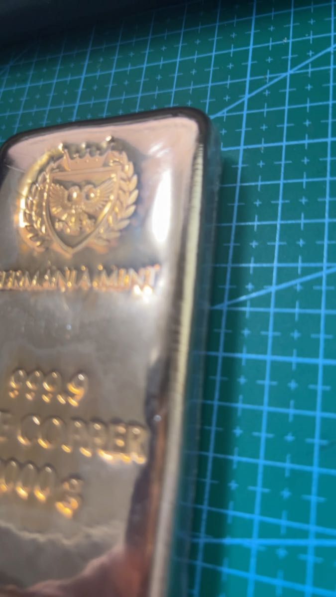 新品) ポーランド ゲルマニア 純銅 赤金 1キロ キャスト バー｜Yahoo