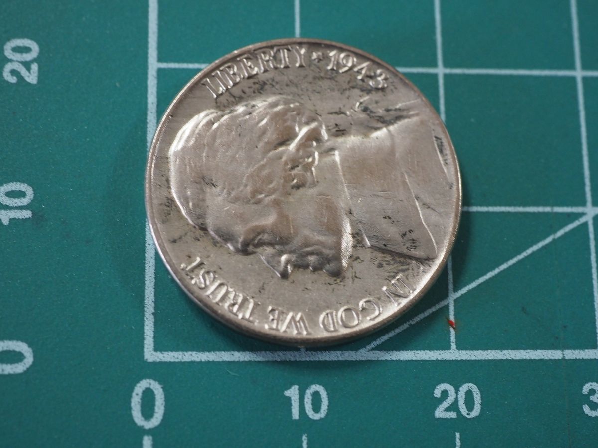 1943年 アメリカ 5セント硬貨（ウォータイム・ニッケル