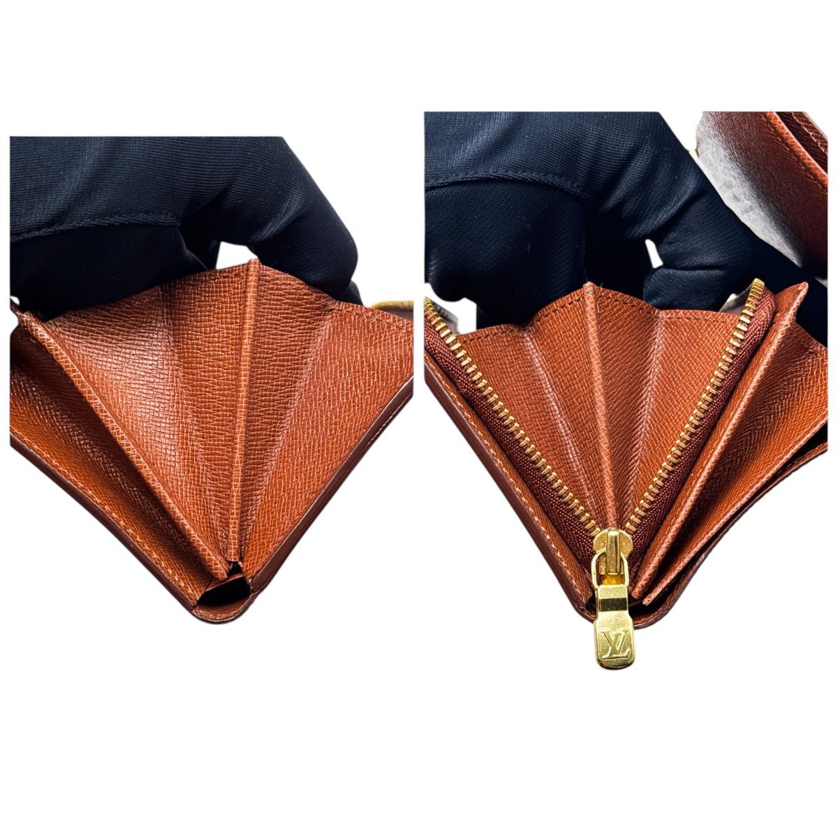 ルイヴィトン モノグラム ポルトフォイユ トレゾール 二つ折り財布