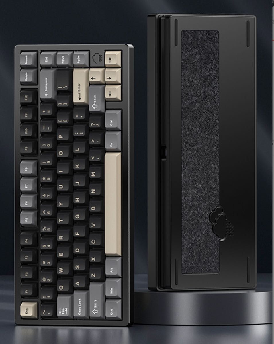 WOBKEY Rainy75 Pro 7000mAh ブラック ワイヤレス メカニカル