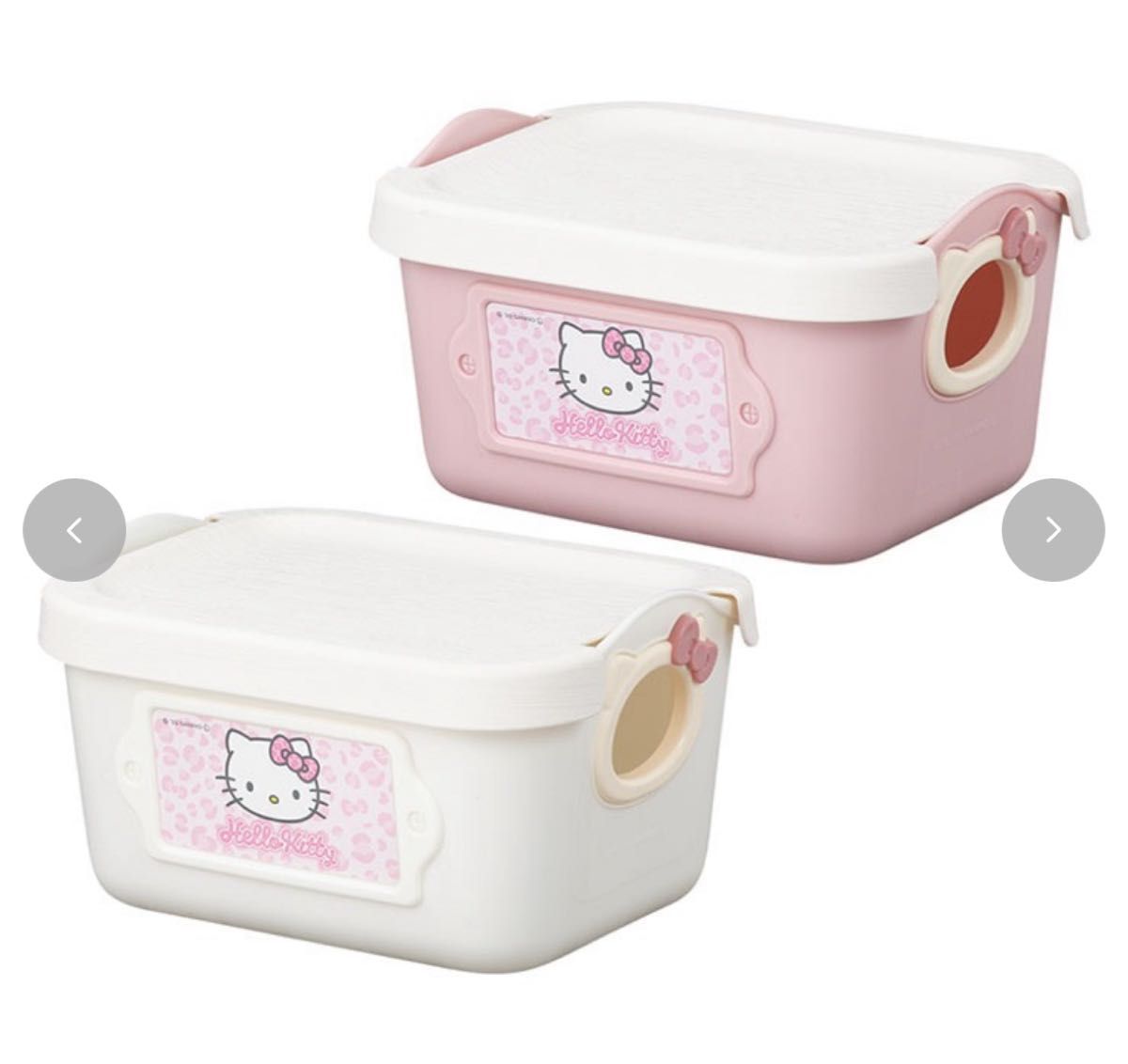 新品 ハローキティ フタ付きやわらかミニバケツ 2P ピンク ホワイト