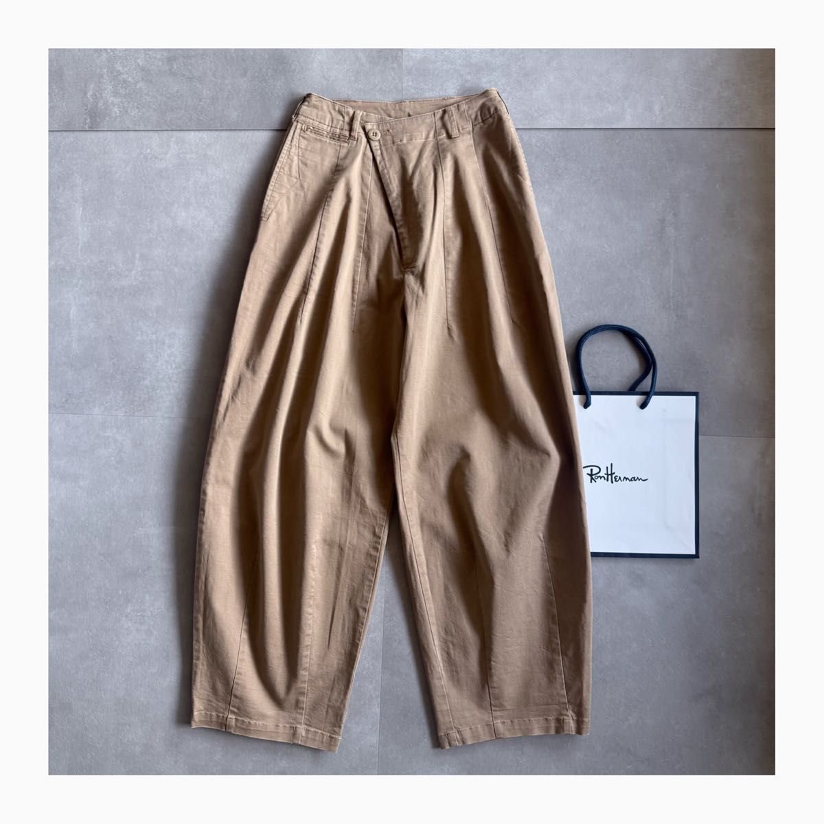 Ron Herman ロンハーマン RHC ワイドチノパンツ ベージュ S Ron Herman