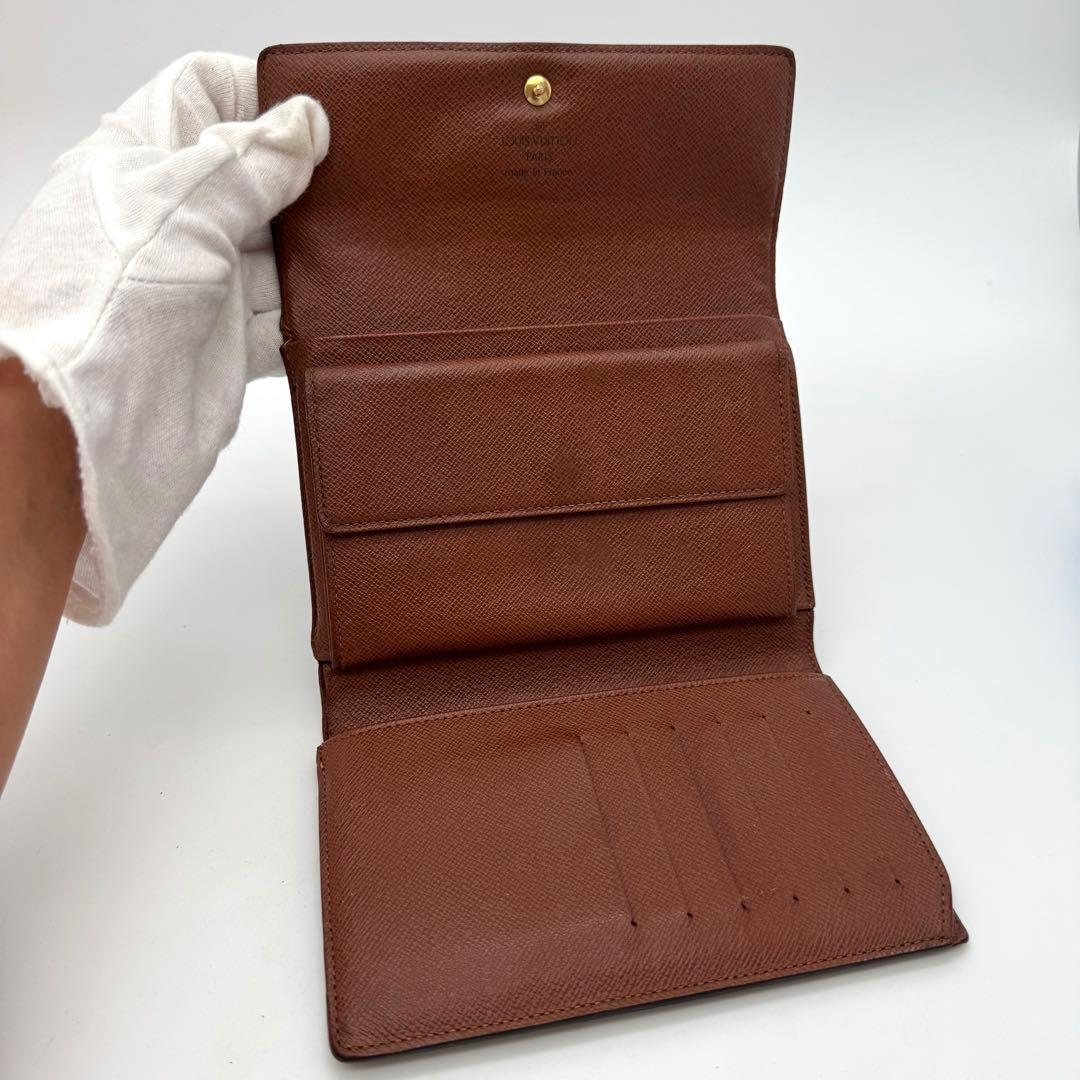 美品】ルイヴィトン モノグラム エテュイパピエ 三つ折り財布 財布