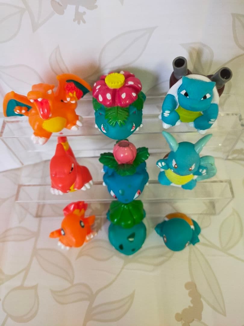 ポケモンキッズ 指人形 御三家 進化9体セット 1996〜1997年製｜Yahoo