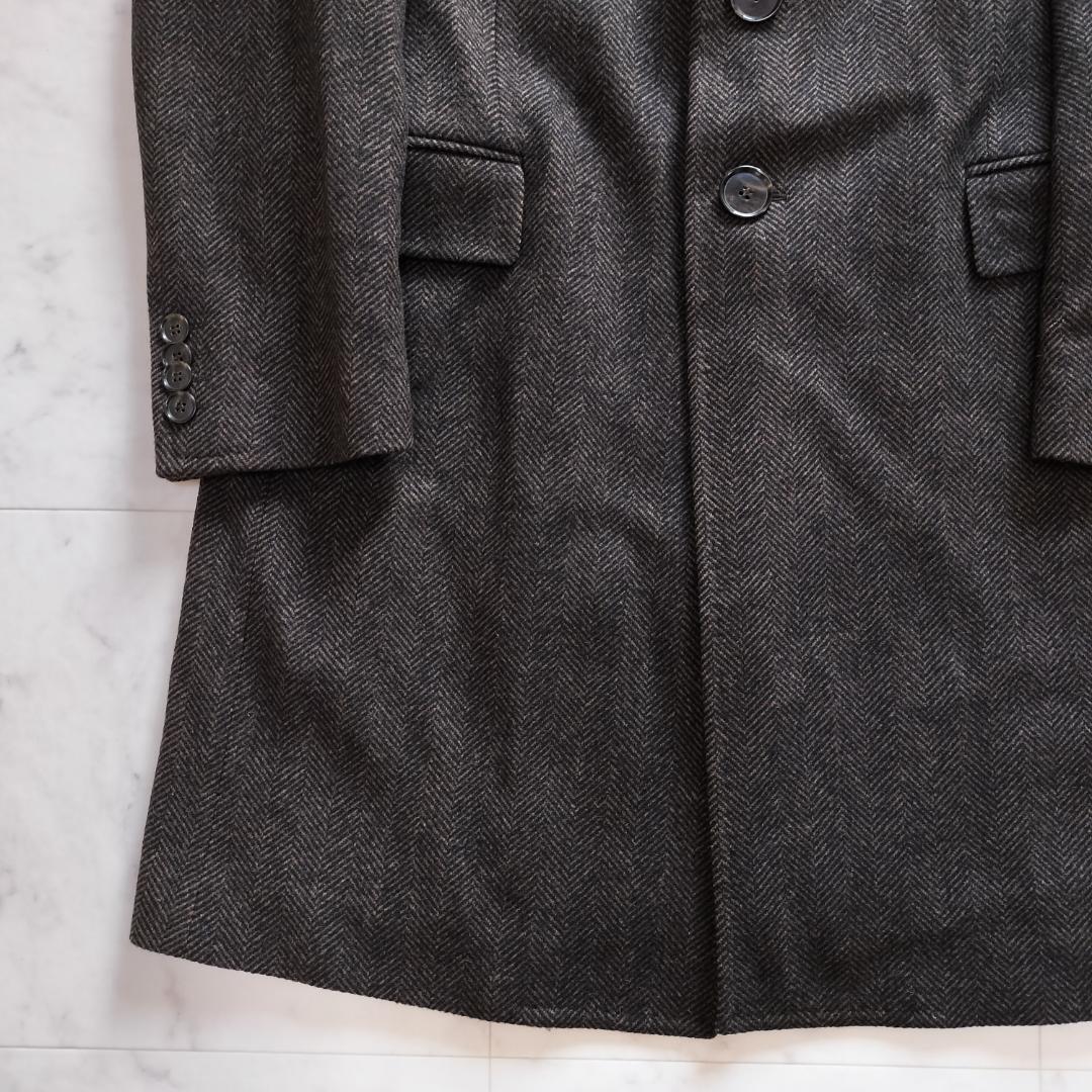 ドルチェアンドガッバーナ ウールヘリンボーンチェスターコート 52XL