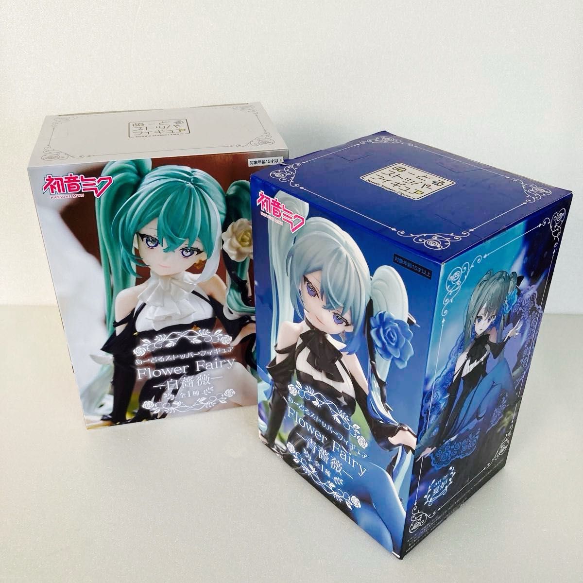 未開封】初音ミク フィギュア 青薔薇 白薔薇 ぬーどるストッパー