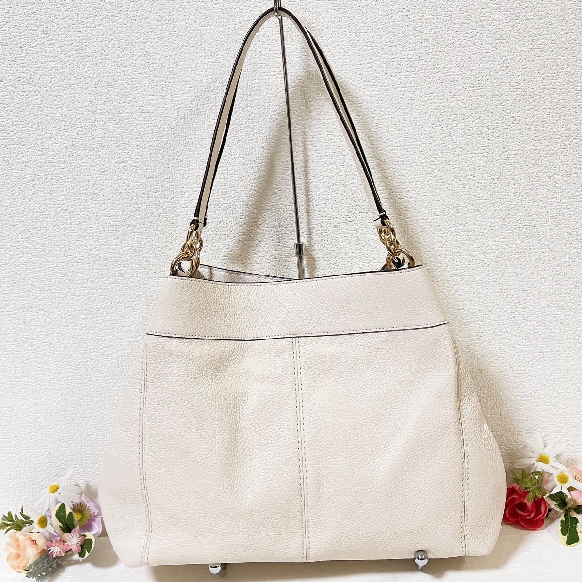 COACH コーチ ワンショルダー 肩掛け トートバッグ レザー 本革