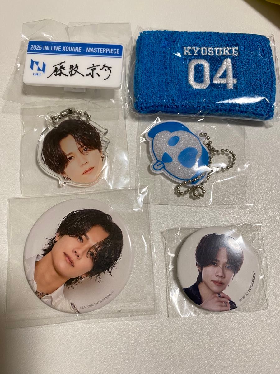 INI 藤牧京介 ネームプレート 顔アクキー 缶バッジ 絵文字キーホルダー