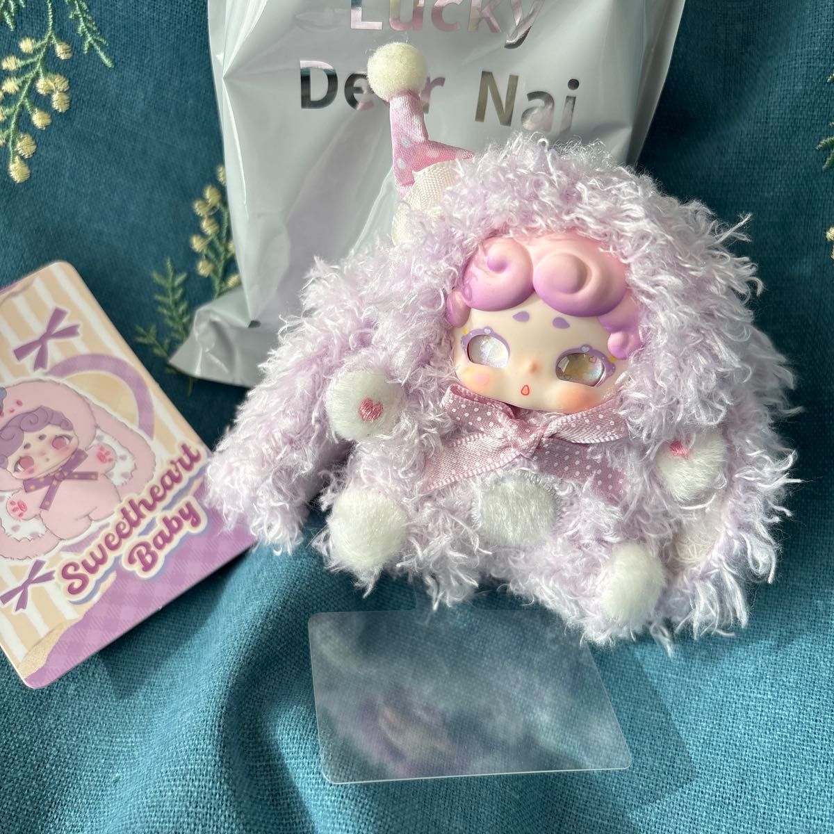 ② 2種類目 Lucky deer nai ぬいぐるみ おやすみうさぎ 紫の原色