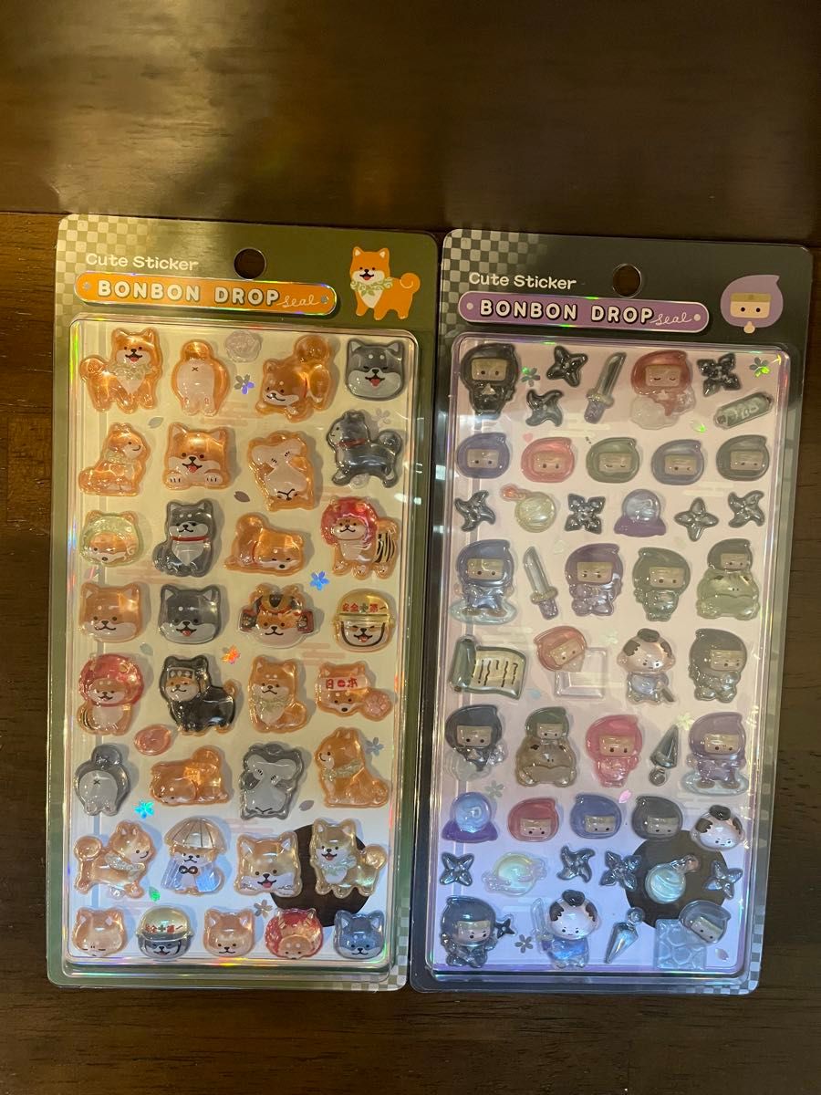 ボンボンドロップシール 和柄 忍者 柴犬 2点セット｜Yahoo!フリマ（旧