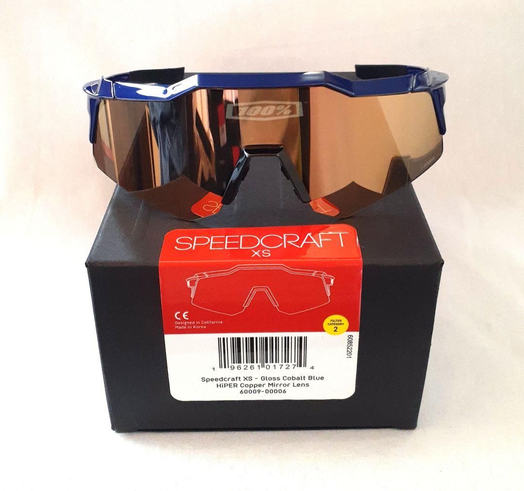 100% Speedcraft XS コバルトブルー ワンハンドレッド サングラス