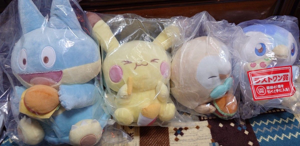 一番くじ ポケピース A賞 B賞 C賞 ラストワン賞 ぬいぐるみ4点セット