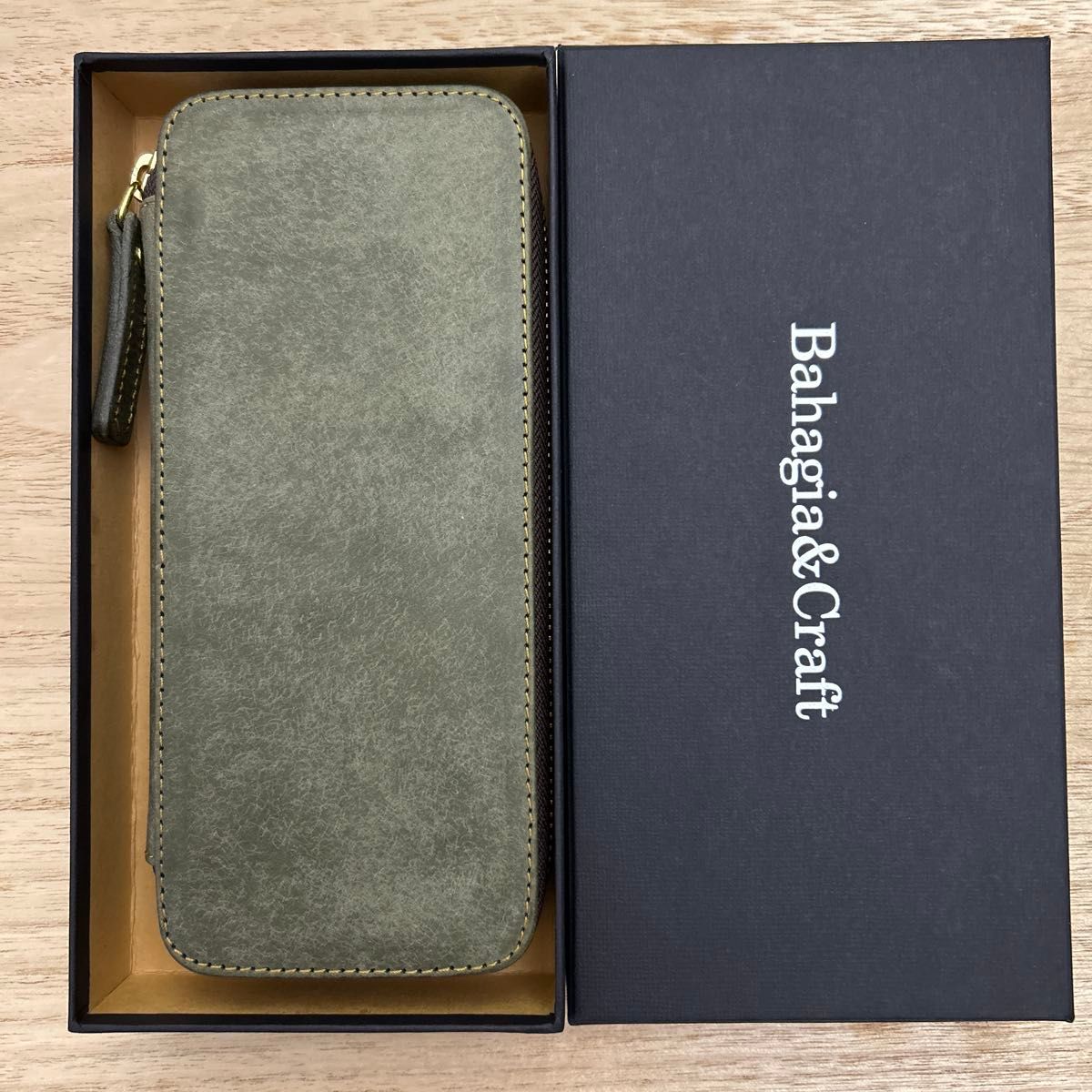 Bagagia&Craft バハギア ラウンドジップペンケース グリージオ