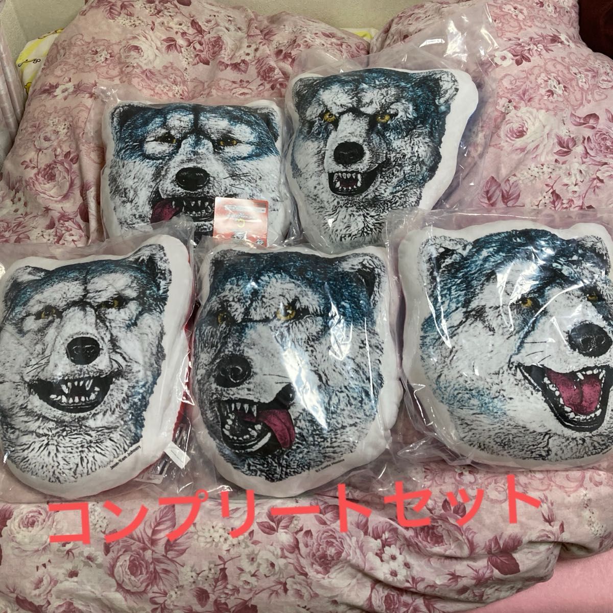 1番くじ MAN WITH A MISSION フェイスクッション 4種 一番くじ MAN