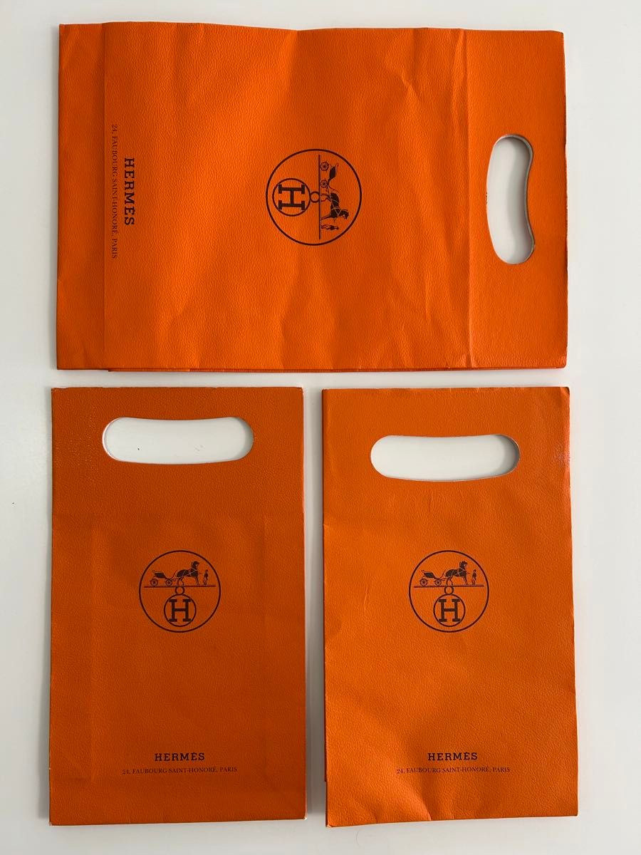 エルメス袋ショッパーまとめ その2 ブランド紙袋 オレンジ ショップ袋