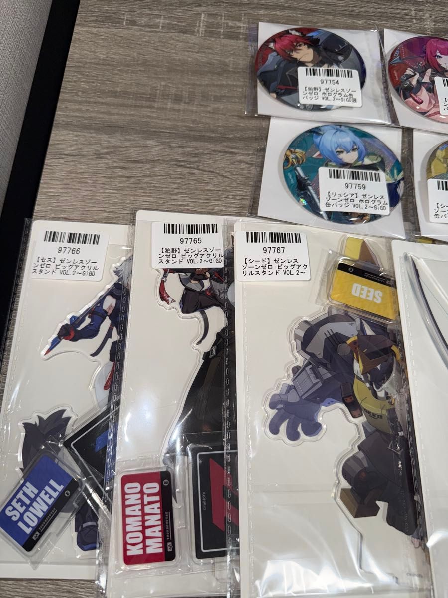 ゼンレスゾーンゼロ 缶バッジ ビッグアクリルスタンド 全種 コンプ