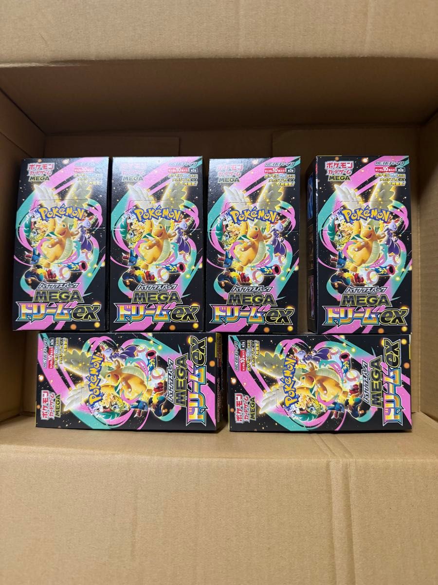 箱のまま発送】ポケモンカードゲーム MEGAドリームex 6box シュリンク