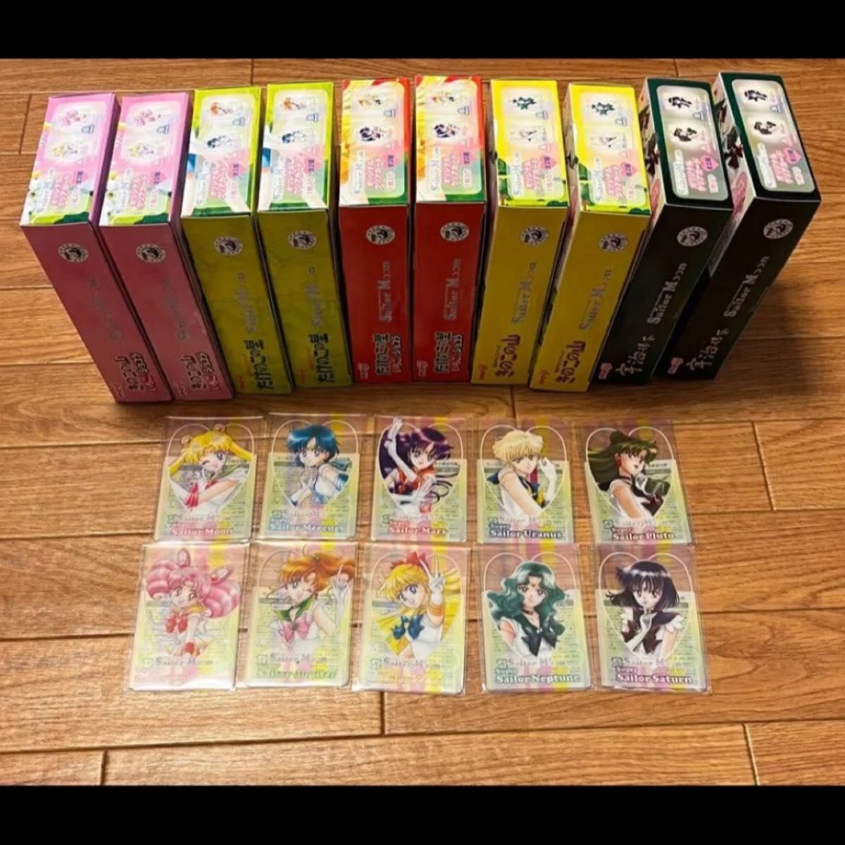 全10種コンプ】セーラームーン 明治 コラボ クリアカード 外箱全5種付