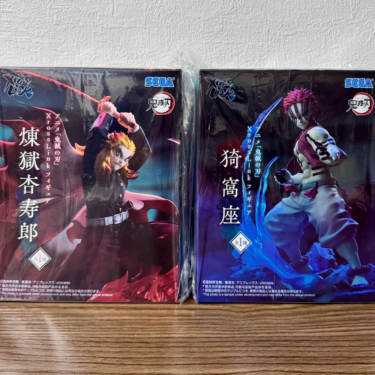 オンクレ獲得品】鬼滅の刃 XrossLink フィギュア 煉獄杏寿郎 猗窩座 2